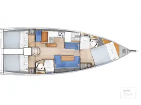 Sun Odyssey 410 - Layout