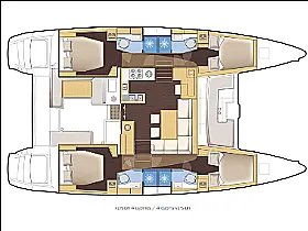 Lagoon 450 - Layout