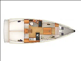 Sun Odyssey 349 - Layout